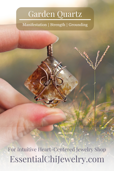 Indulge in the harmonious blend of strength and celestial beauty with our Hematite Garden Quartz Copper Wire Wrapped Necklace. The square-shaped garden quartz, resembling a wrapped package, showcases hematite inclusions, iridescent rainbows, and rutile. This handcrafted masterpiece promotes balance, protection, and a radiant connection to the divine. Perfect for Aries and Aquarius, this unique pendant aligns with the root and crown chakras, making it a symbol of grounding and spiritual elevation.