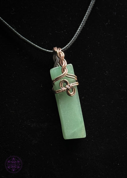 Eloise – Green Aventurine Copper Wire Wrapped Pendant