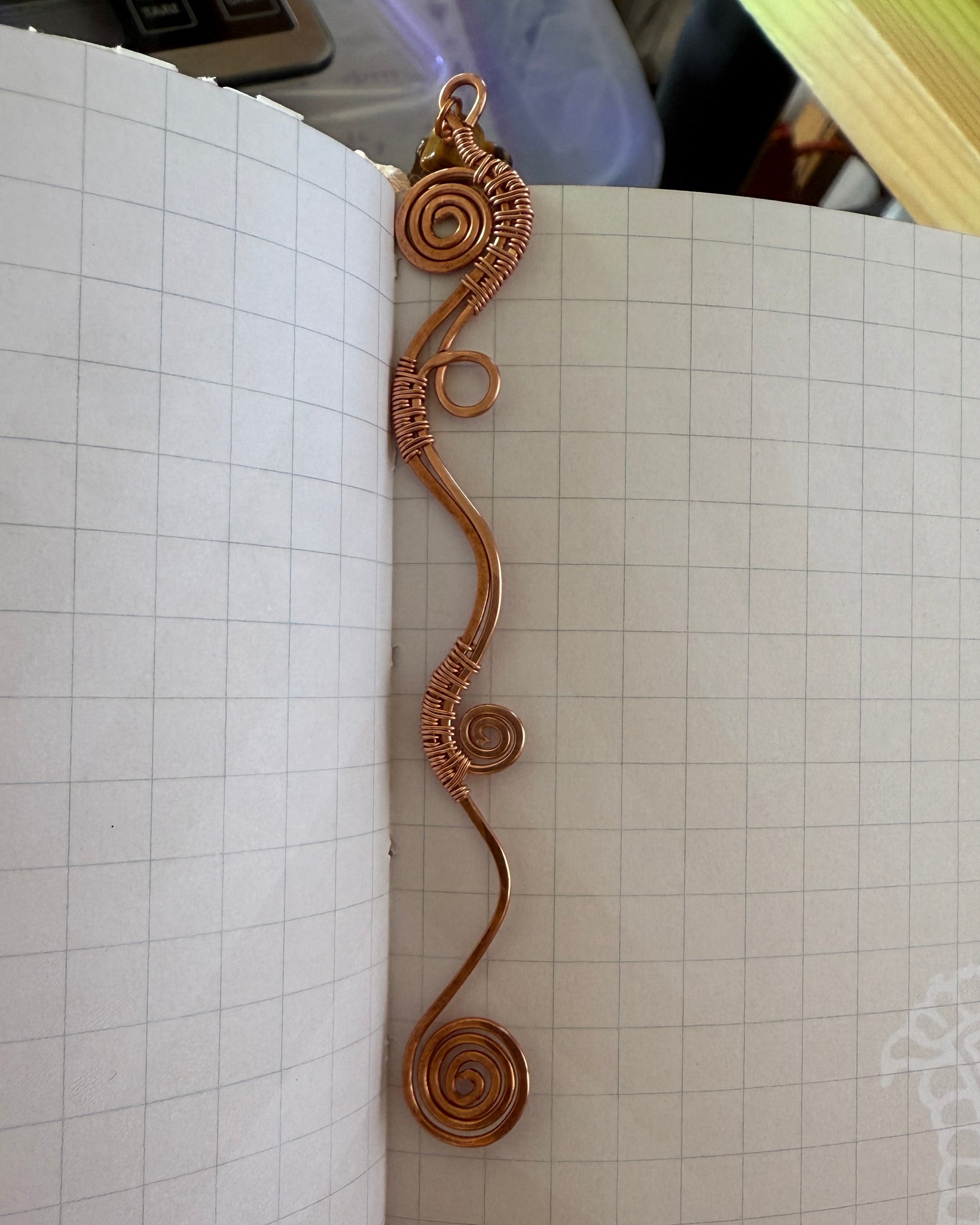 Copper bookmark for Kirstie