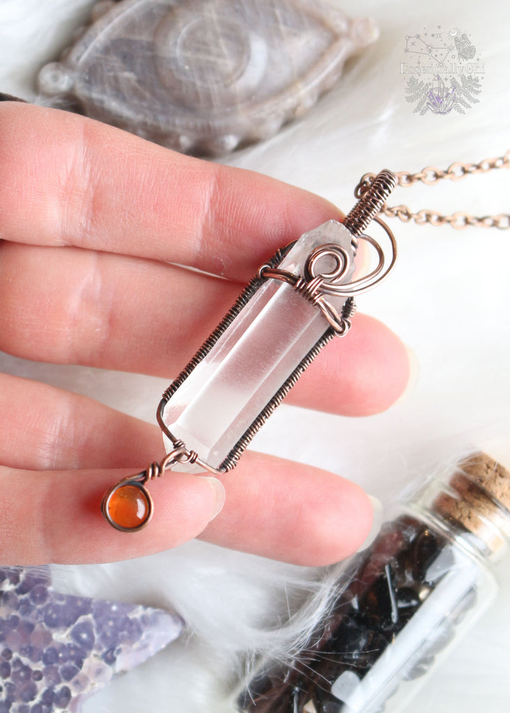 Wire wrapped hot sale quartz point