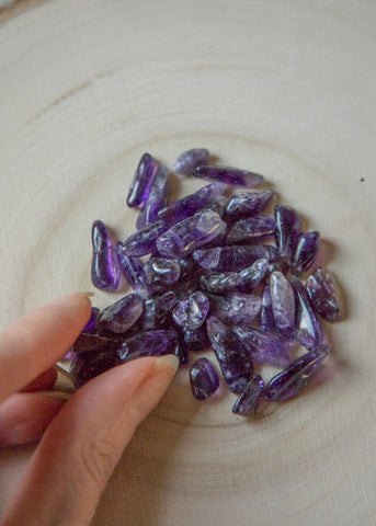 Amethyst Crystal Chips - Essential Chi Jewelry