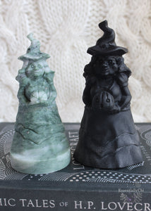 Need some witchy Halloween decor? These crystal witches holding a jack-o-lantern add the right amount of spookiness to your altar. Choose between the green witch for luck in Lushan Jade or the black witch for protection in Black Obsidian.