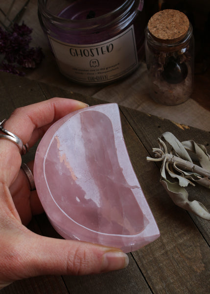 Rose Quartz Moon Bowl 51RE